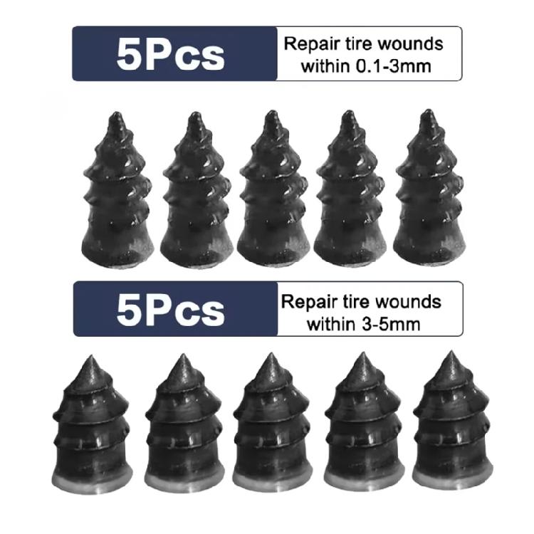 Universal Rubber Tire Plugs Screw Nails Travel Friendly No Tool Required For Fast Leakage Repair Car Motorcycles