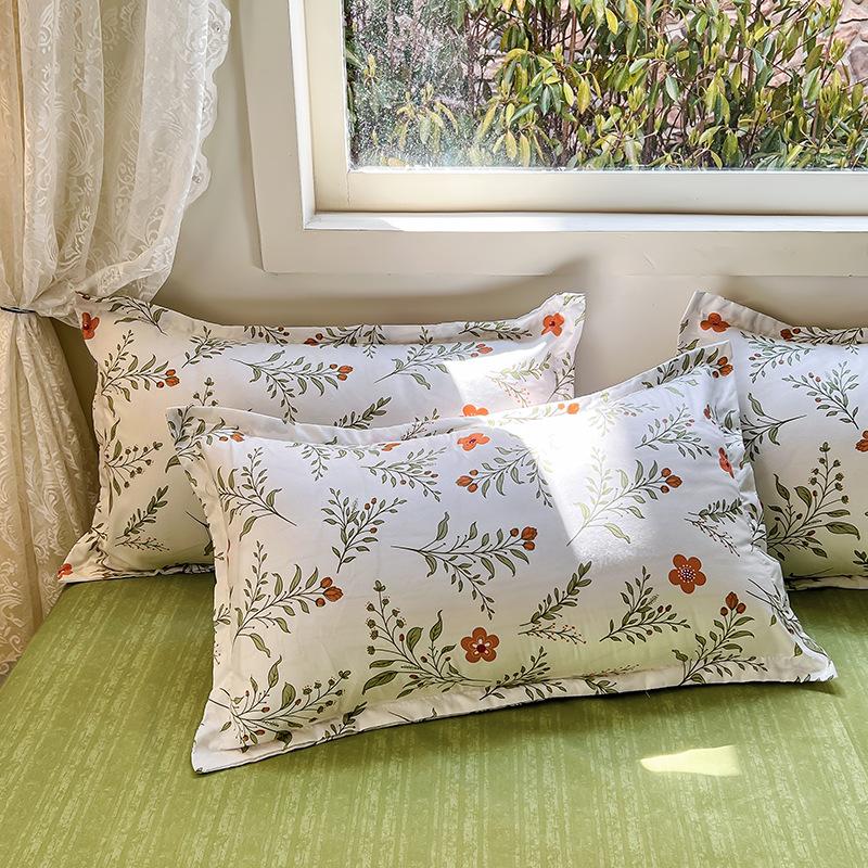 Aloe Vera Cotton Printed Pillowcase Pair, Standard Size 48x74 Cm