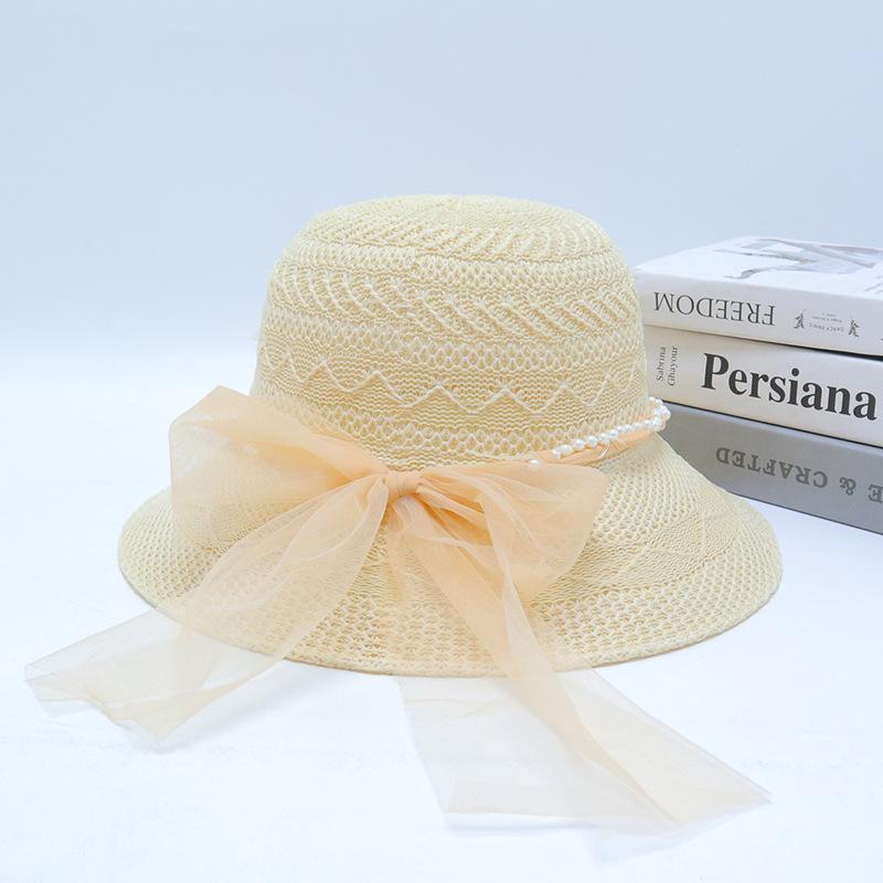 Straw Straw Hat Women's Big Eaves Beach Hat Summer Shading Sun Hat Outdoor Travel Seaside Spring and Autumn Versatile