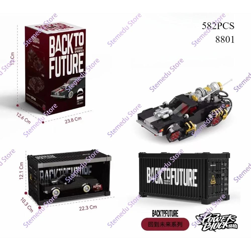 MOC PB8801-8849 Technischer Speed Champion MX5 Rennwagen Modell Wohnmobil Container Baustein Ziegelstein Montage Spielzeug Kinder Weihnachtsgeschenk