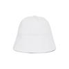 VARZAR VA Curved Stud Round Drop Bucket Hat White