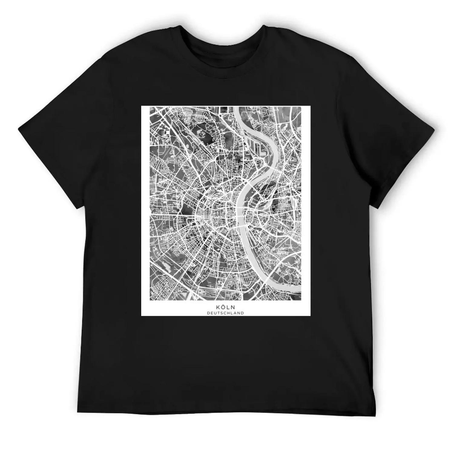 

Cologne Germany City Map T-Shirt vintage graphic tee anime anime t shirts mens graphic t-shirts pack XXXXXL чорний