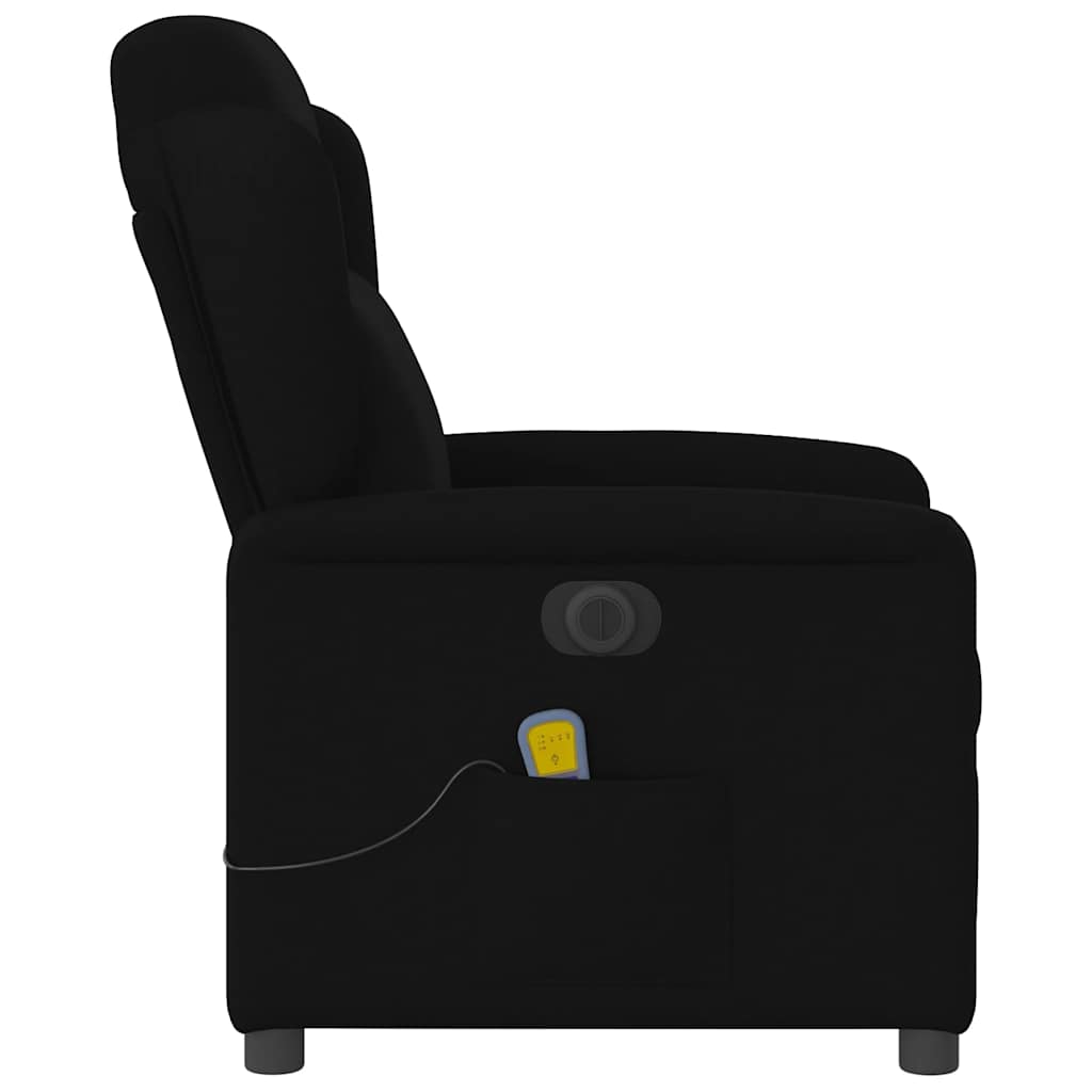 Foldable Massage Armchair, Electric, Black, Fabric