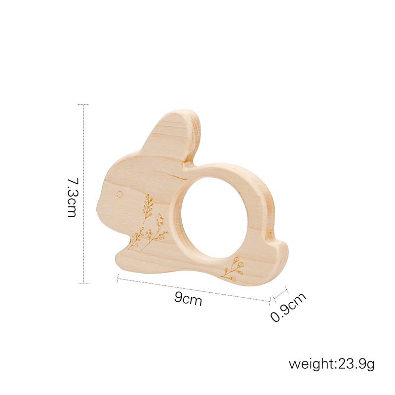 1pc Baby Teether Wooden Animal Pacifier Pendant BPA Free Beech Koala Rodent Baby Gym Accessories Teeth Pendant Children'S Goods