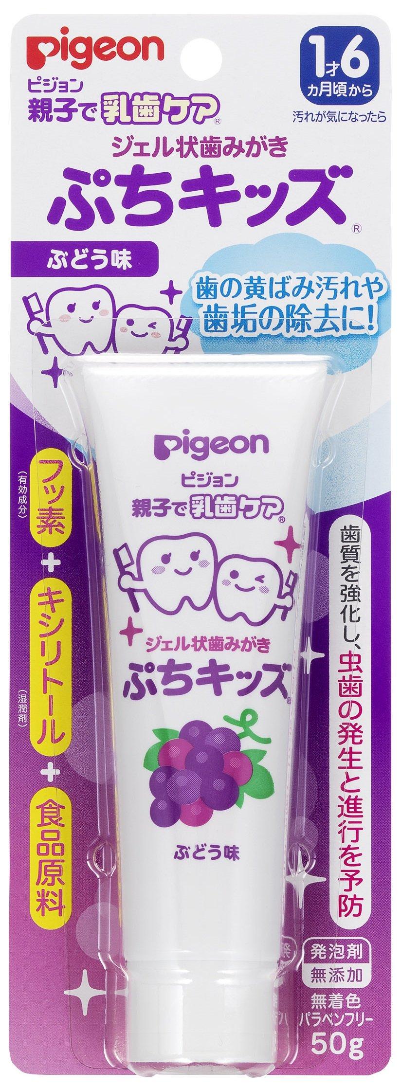 

Pigeon Baby Teeth Care для родителей и детей, гелевая зубная паста Petit Kids со вкусом винограда 50 г (Квази-лекарство)