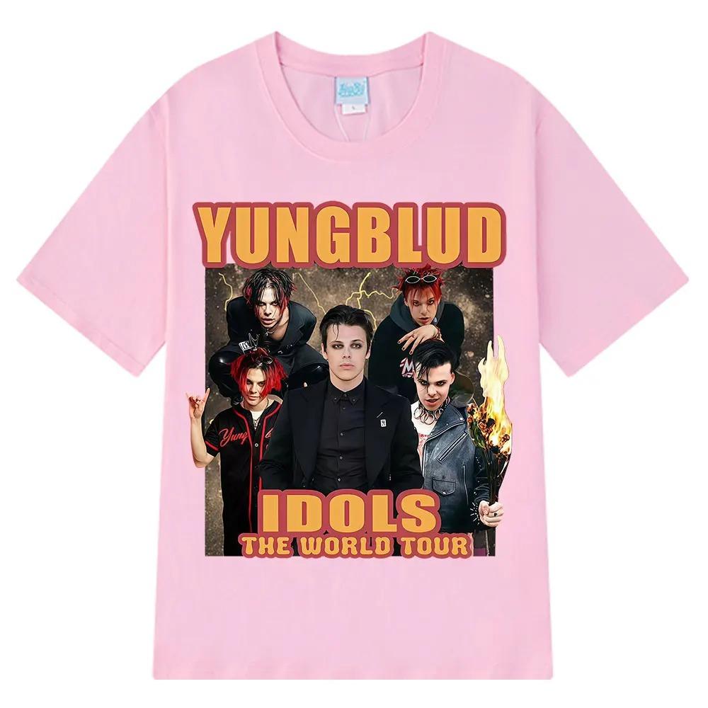 Rapper Yungblud IDOLS World Tour 90s Vintage Graphic TShirt Unisex HipHop Short Sleeve Casual Cotton Women And Men TShirt