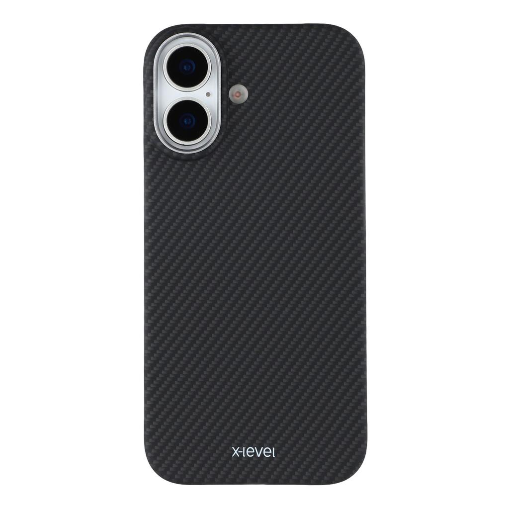 X-LEVEL For iPhone 17 Case Carbon Fiber Texture Hard PC Phone Cover Anti Shock