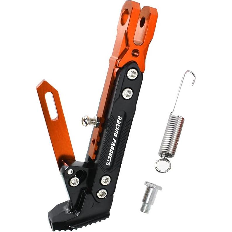 Universal Motorcycle Kickstand Accessories Motor Scooter Modified CNC Aluminum Alloy Adjustable Tripod Holder Kickstand Foot Side Support Stand Motor
