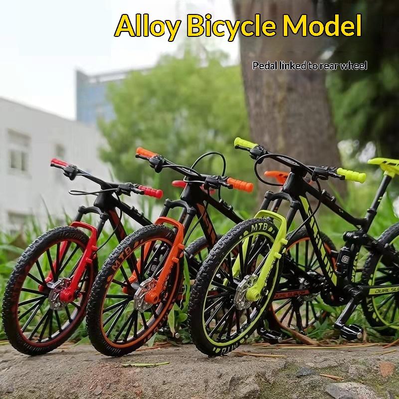 Legierung Mountainbike Modell Simulation Downhill Racing Mini Metall Spielzeug Fahrrad Mit Pedalverbindung Hinterrad Dekoration Sammlerstück