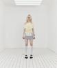 SETUP-EXE Stripe Eyelet Drape Top / Yellow