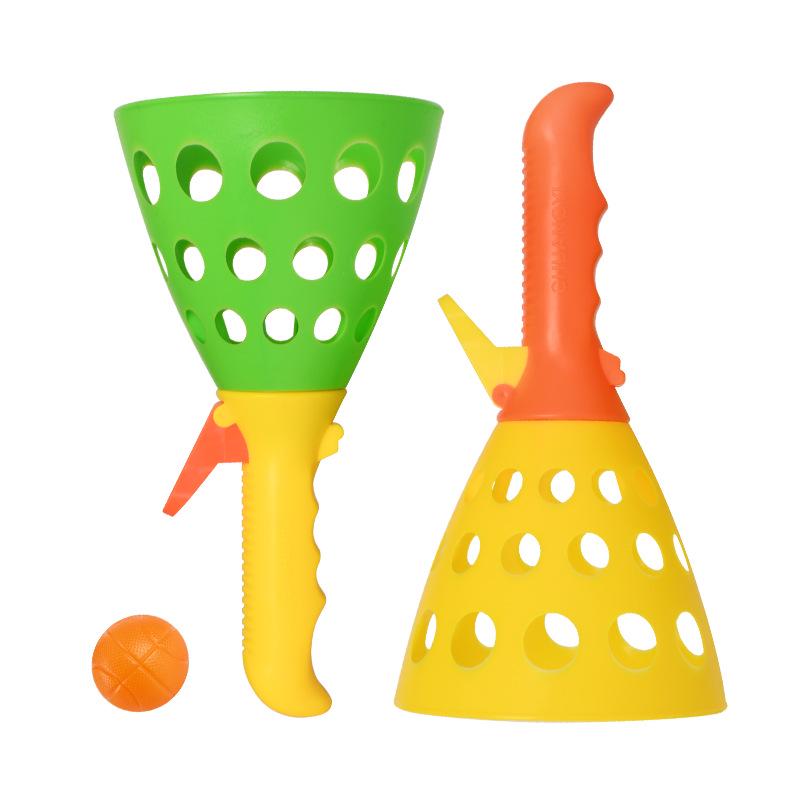 Two-Person Elastic Ball Toy: Parent-Child Catapult Catch Game.