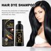 EELHOE Black Hair Dye Shampoo 3 In 1  Darkening Deep Nourishing Black Hair Dye Shampoo Natural Organic Herbal