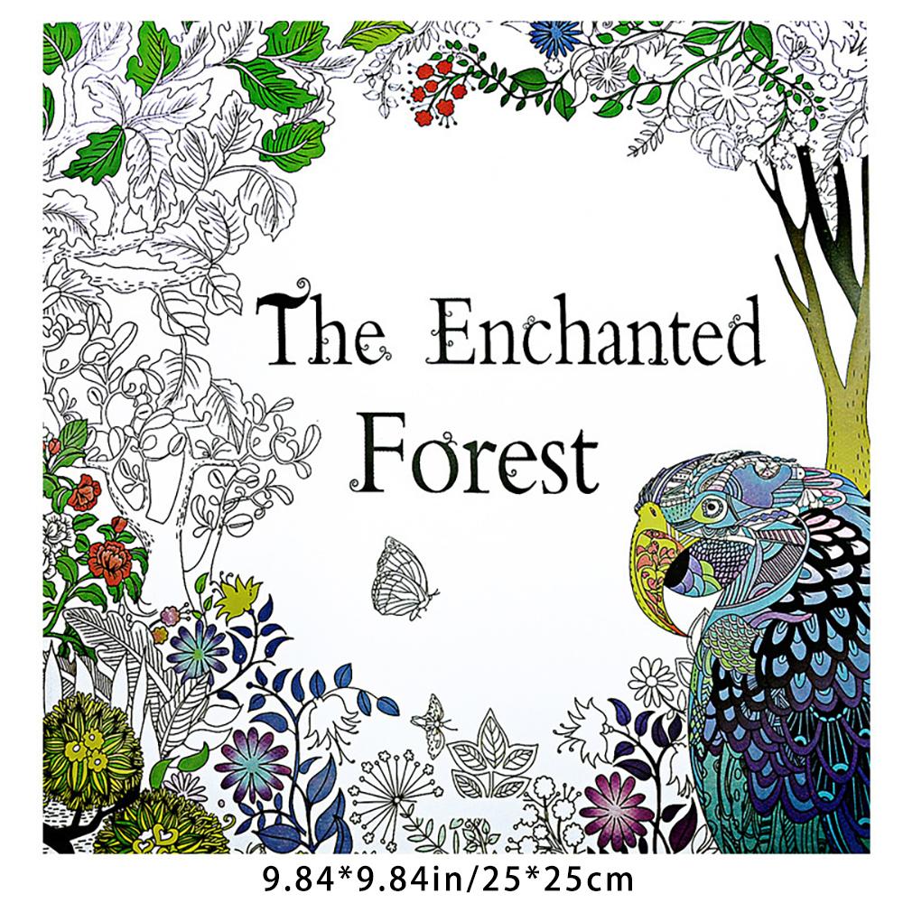 12 sheets/24 pages Secret Garden Stress Relief Hand drawn Coloring Book Adult Painting Coloring Book