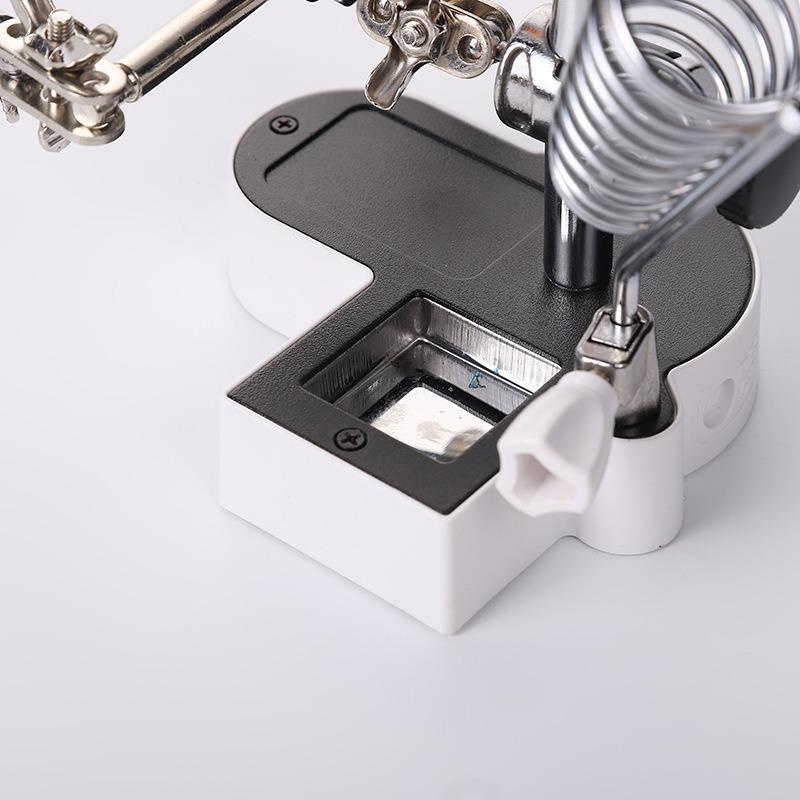 4.5x 11x Welding Auxiliary Clip Magnifier Helping Hands Soldering Magnifying Glass With Led Lights For Repair Work