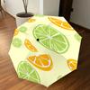 1PC Lemon Lime Automatic Open/Close Umbrella with Windproof, 8-Rib Sturdy Canopy, Durable Ribs, Fashionable Design, Outdoor Accessory, Fun Prin, Holid