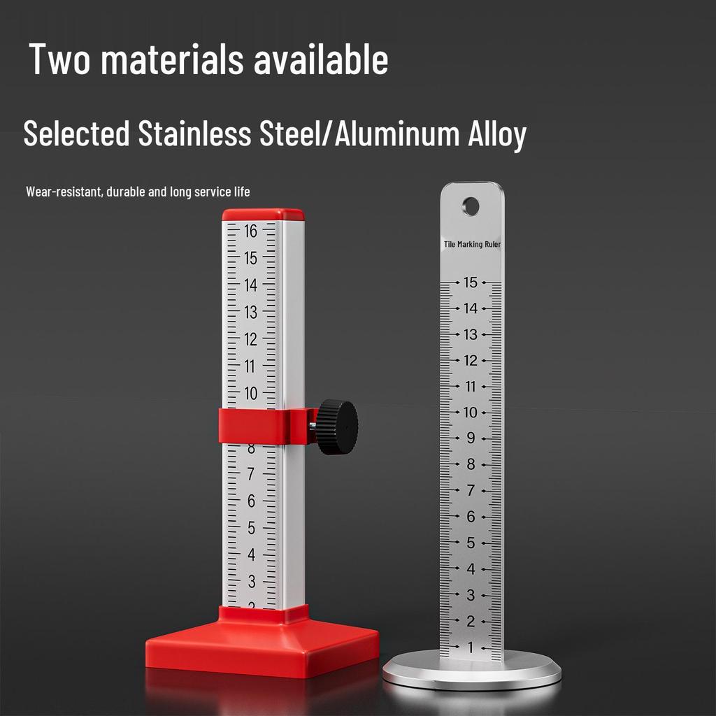 Tiler's Contour Level Ruler: Tile Height Positioning & Level Difference Indicator