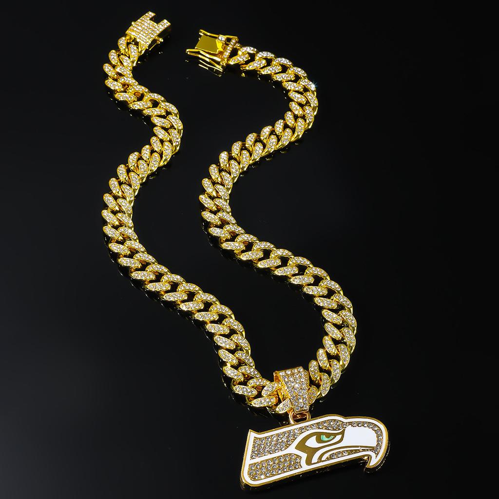 Voll Diamant Eule Diamant Kubanische Kette, Europäischer und Amerikanischer Hip Hop Trend Mode Accessoires Anhänger