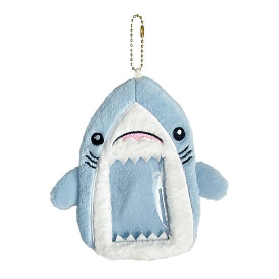 Shark Plush Card Sleeve Storage Bag Soft Touch Card Cover Identity Card Photo Protection School Office Daily Commute Organizer