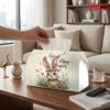2D Flat 1pc, Tissue Box. Easter Bunny Pattern Napkin Dispenser, Reusable, Daily Desktop Tissue Organizer, Suitable for Kitchen Living Room Bedroom Bat