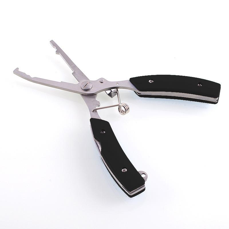 Stainless Steel Luia Pliers with Folding Knife Disconnector Fish Mouth Pliers Fishing Scissors Open Ring Pliers Rowing Rope Kayak Camping Fishing Tool