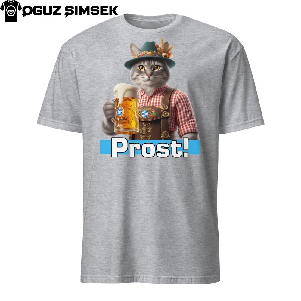 

T-Shirt | Cat in Bavarian Clothing | Prost Toast | Festive Oktoberfest Beer Tee 4XL