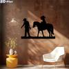 Vintage Iron Cowboy Wall Art – Rustic Ranch Decor & Holiday Gift