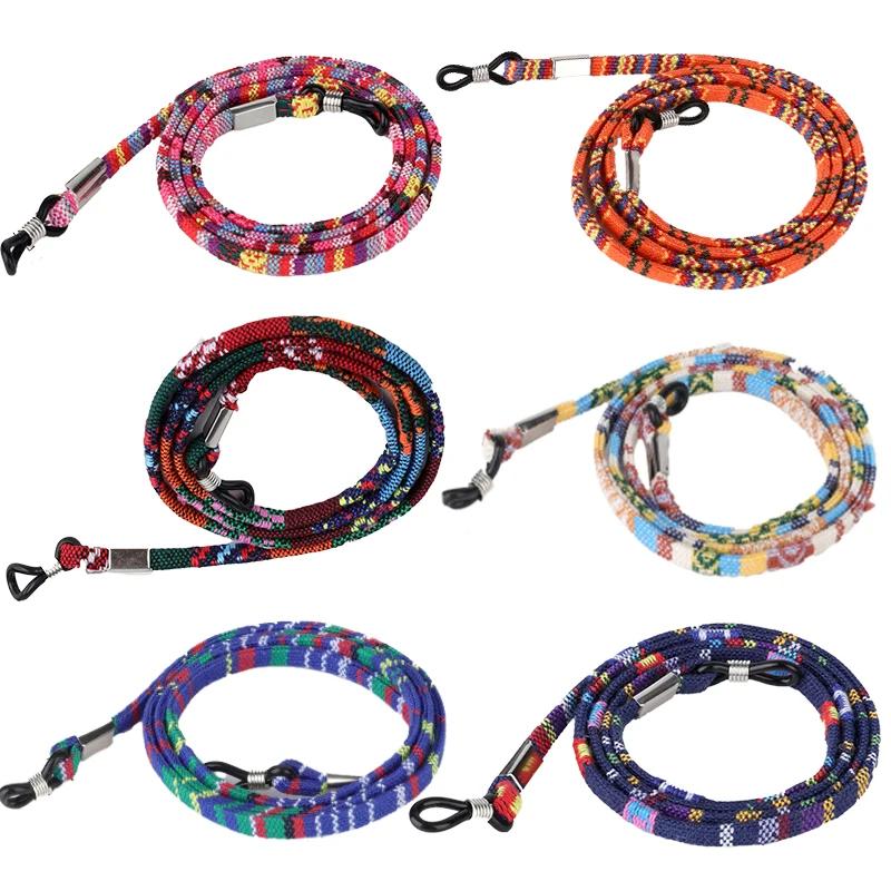 6pcs Bohemia Glasses Cord Lanyards Stretchy Eyeglasses String Skin Friendly Spectacles Rope Chains Elastic Eyewear Accessories