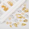 200pcs/Box Lobster Clasp Jump Rings Extension Chain Water Drop End Pendants Connector Chain Charm Kit for DIY Jewelry Findings