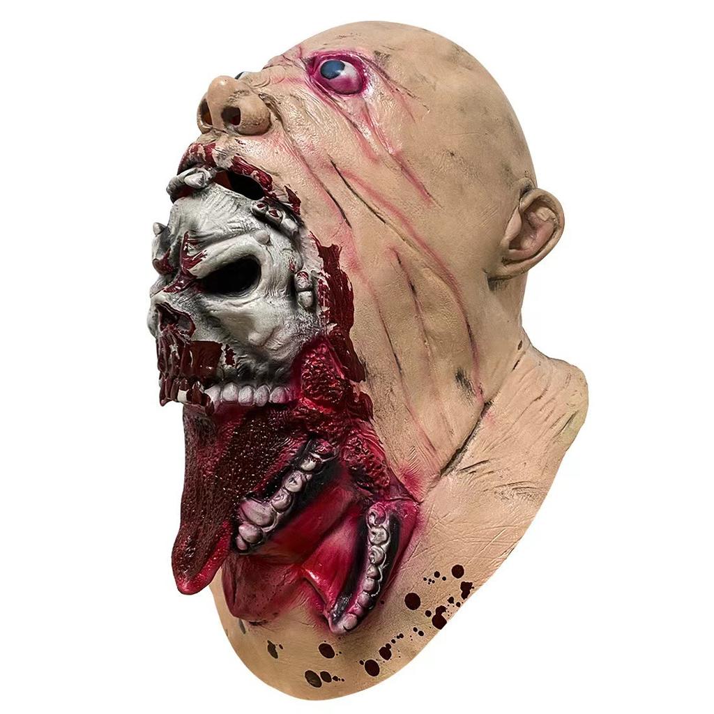 Halloween Mask Ball Horror Latex Mask Show Props Tricky Hood