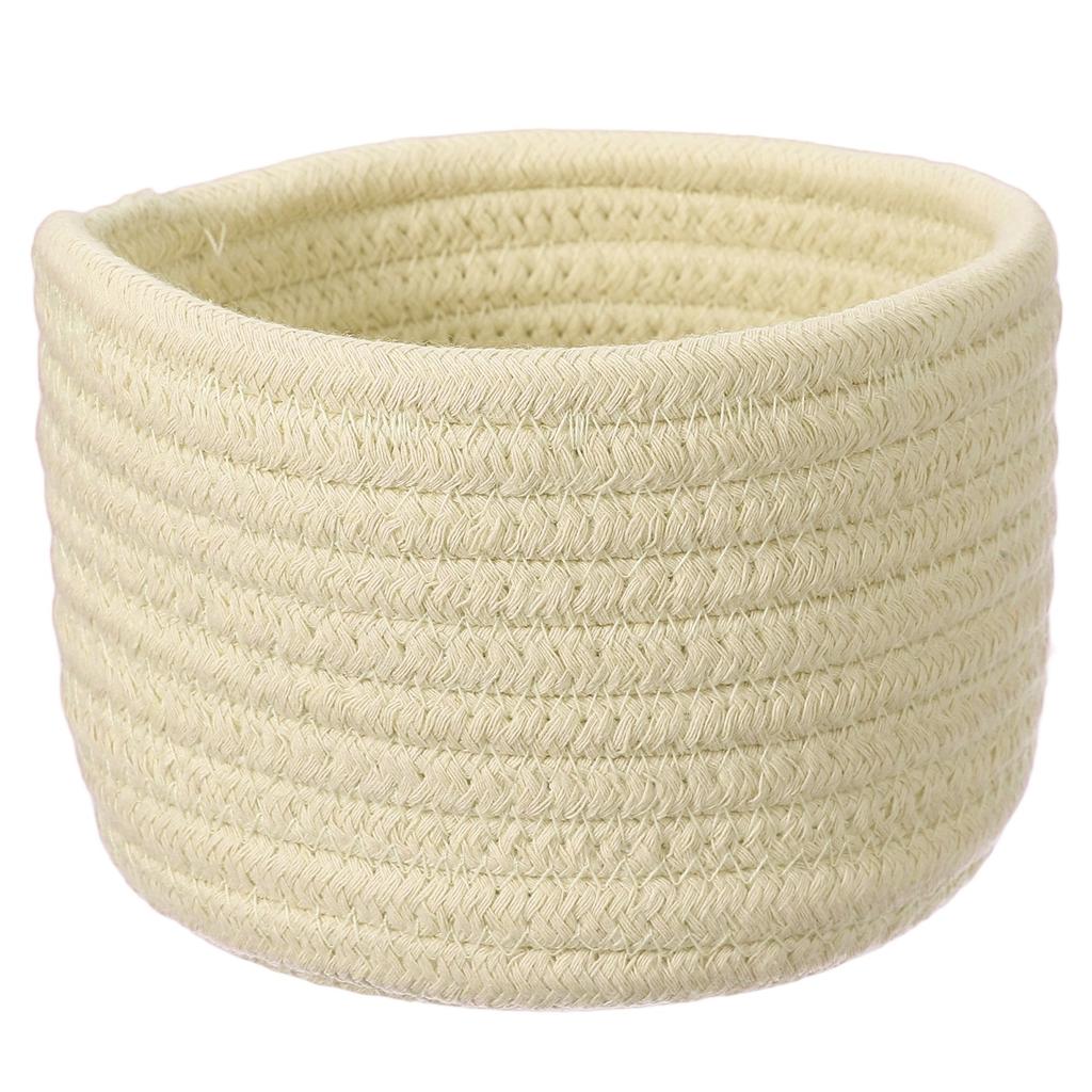 Uxcell Small Cotton Rope Woven Storage Basket Shelf Closet Storage Gift Woven Basket Cute Nursery Box Bin Decor Organization Bin