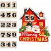 Calendário de Natal de Madeira Decoração de Mesa Decorações de Ano Novo para Escritórios Domésticos Ornamento de Mesa 2024 Presente de Navidad