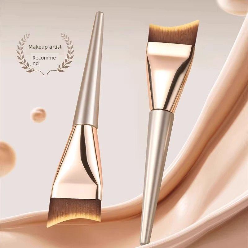 Foundation Brush, Non-Marking, Non-Powder-Absorbing, Flat-Head Angled Liquid Foundation Brush, Ultra-Thin Contouring and Concealing Makeup Brush
