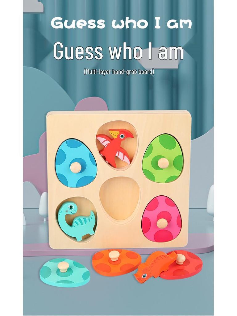3D Dinosaur Egg Wooden Jigsaw Puzzle - Educational Baby Toys