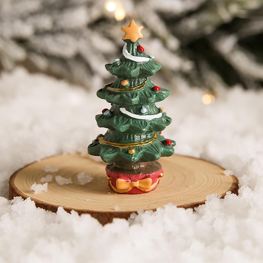 Fish Tank Aquarium Ornament Resin Christmas Tree Gift Box Ornament Christmas Landscaping Decor