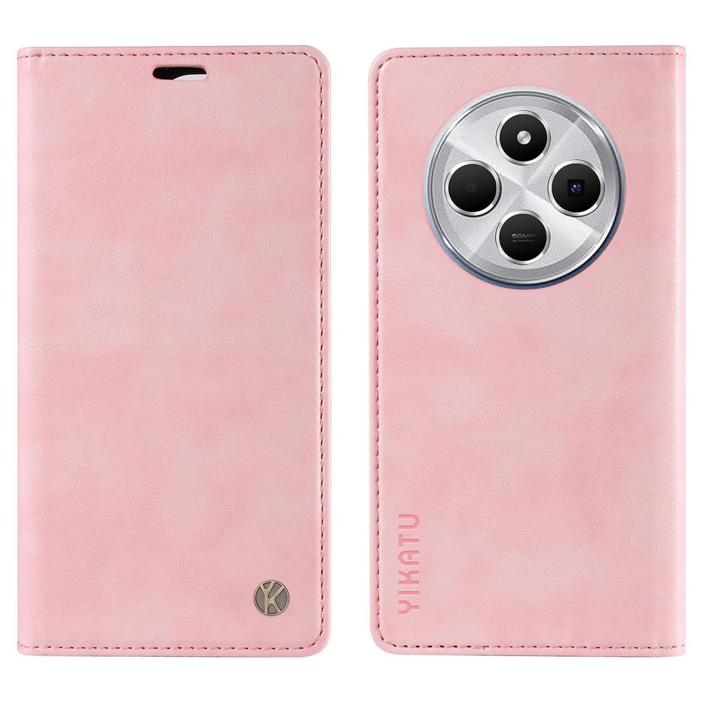 YIKATU YK-006 For Xiaomi Poco C75 4G/Redmi 14R 5G/14C 4G Case Wallet Litchi Grain Leather Phone Cover Magnetic Auto-Absorbed