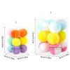12 Pieces for Cat Ball Toys 1.8" 1.2" Small Plush Balls Colorful Kitten Chasing Balls Increasing Exercise for Indoor Cat