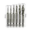 Multi-purpose High-Speed Steel Hex Shank Spiral Tap Drill Bit