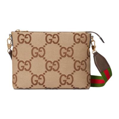 Gucci Vintage Logo Lynlås Lærred Skuldertaske Mænd tasker Beige 699130-UKMDG-2570