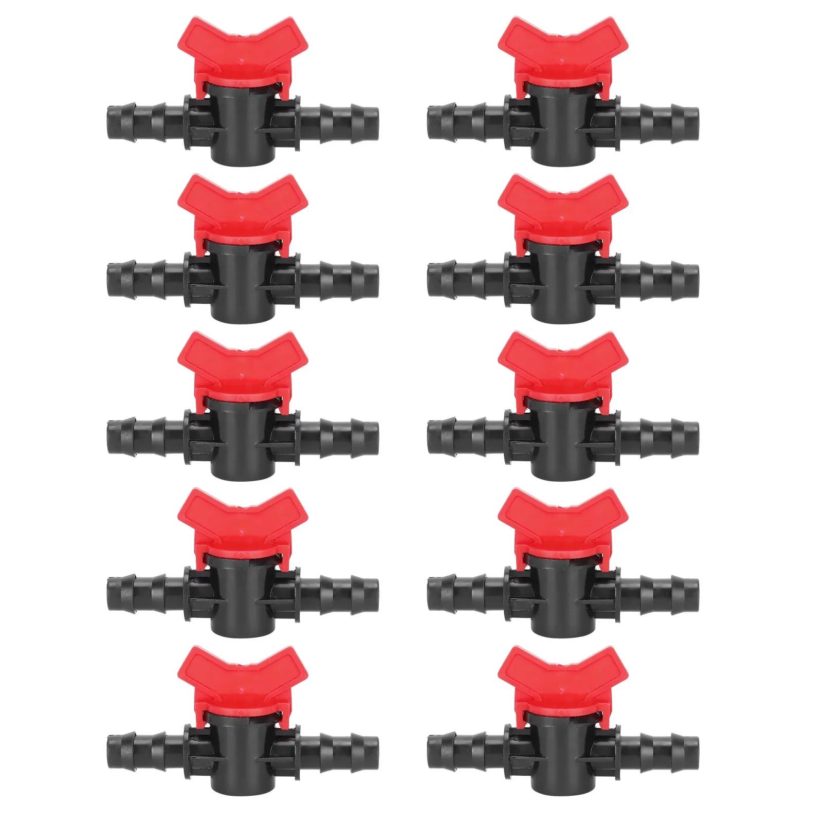 

10PCS 1/2 Hose Irrigation Fittings Barbed In Line Valve Garden Irrigation Connector
