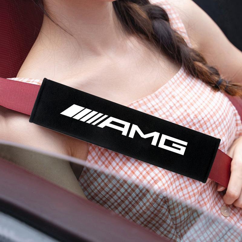 NSY2 Car Seat Belt Creative Seat Belt Shoulder Seat Belt Cover Car Interior Decoration For Mercedes Benz AMG GLE GLS CLA CLE GLC CLS