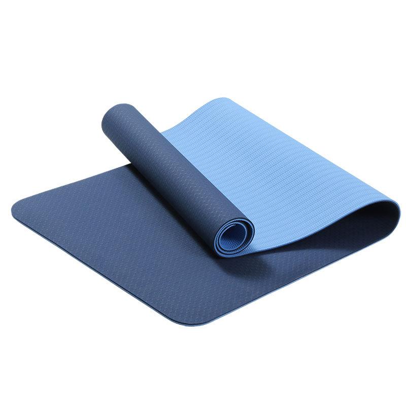 TPE Rutschfeste Yogamatten, Geruchlos, Geruchlos , Pilates, 8 Farben Fitnessstudio Übungsmatten, Kostenlose Tasche, 183cmX61cm, 18 cm x 61cm