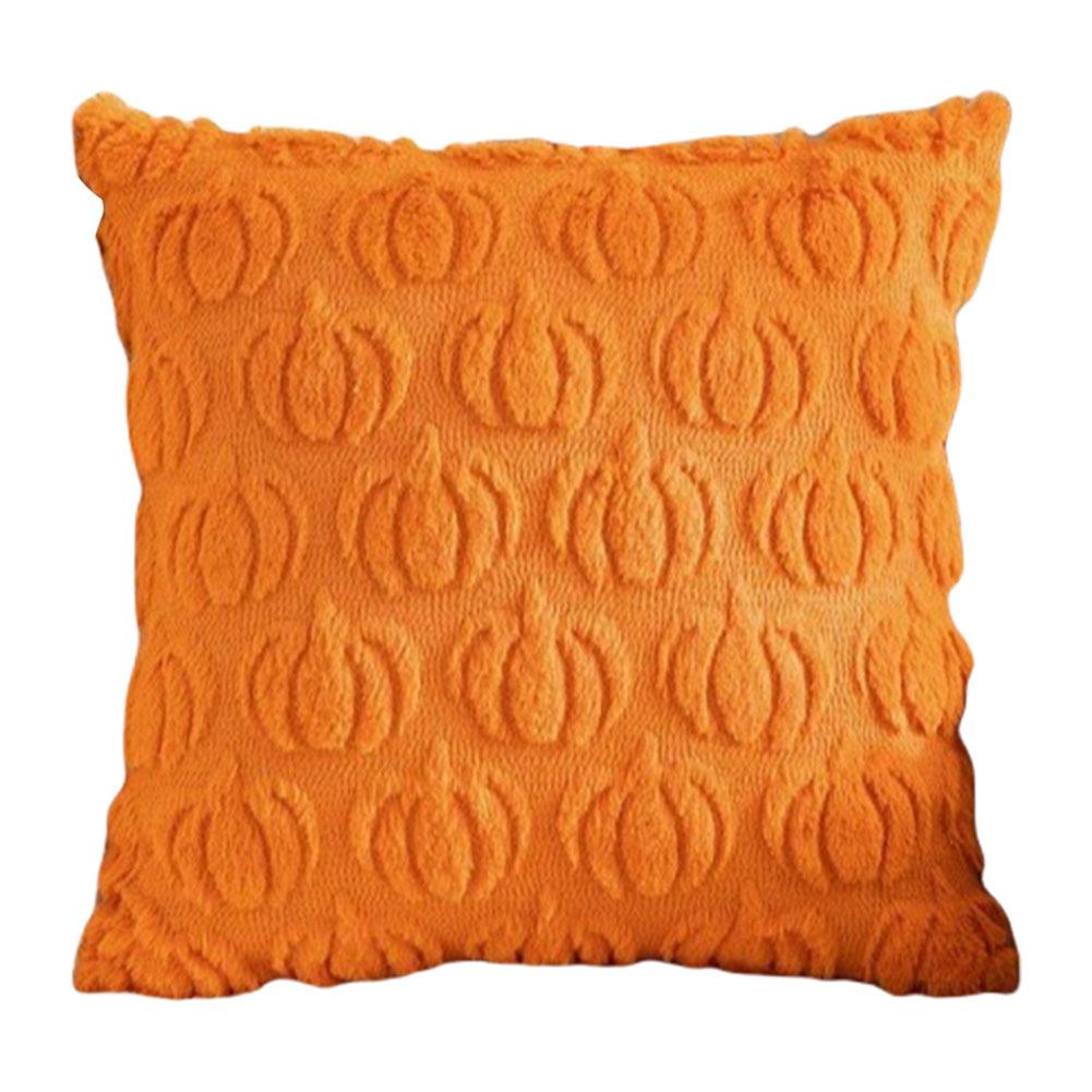 1-4PCS Halloween Ghost Pumpkin Pillowcase Washable Soft Pillow Case  Faux Fur Pillowcase for Festive Home Accent Bedroom Home De