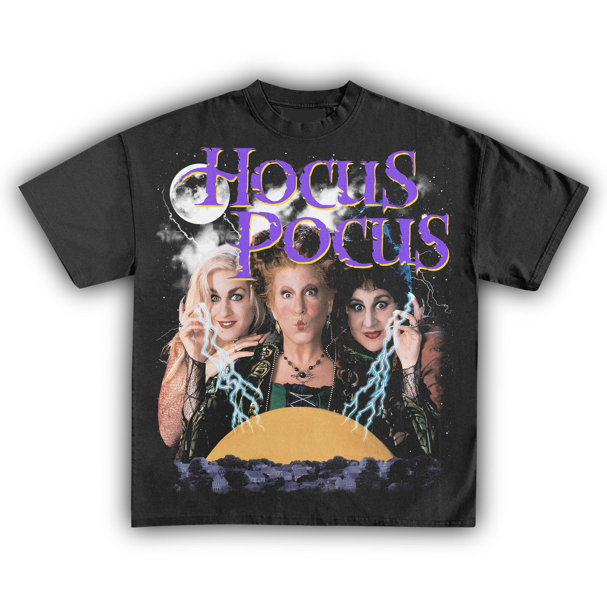 Hocus Pocus Retro Hexe Film T-Shirt für Männer Frauen Vintage Sanderson Schwestern Grafik T-Shirt XXXL gray