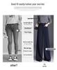 Fließende High-Waist-Hose mit weitem Bein für kurvige Figuren - Herbst 2025 Neuankunft