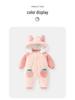 Winter Padded Cotton Jumpsuit for Newborn Girls - Warm, Plus Velvet, Thickened Outerwear