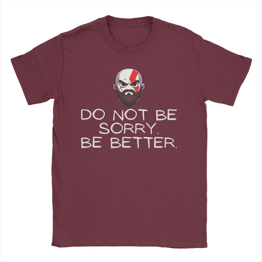 Unisex Women TShirt God of War Kratos Be better Vintage 100 Cotton Tee Shirt Short Sleeve  T Shirt Round Neck Clothes Plus Size