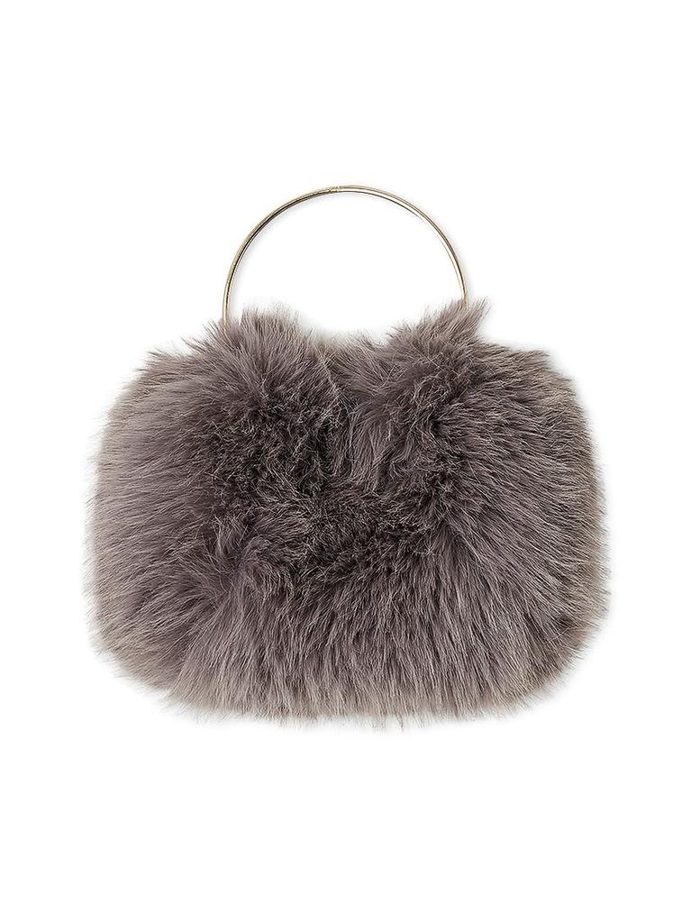 Selford Faux Fur Metal Handle Round Bag CWGB254501 MOC Women's