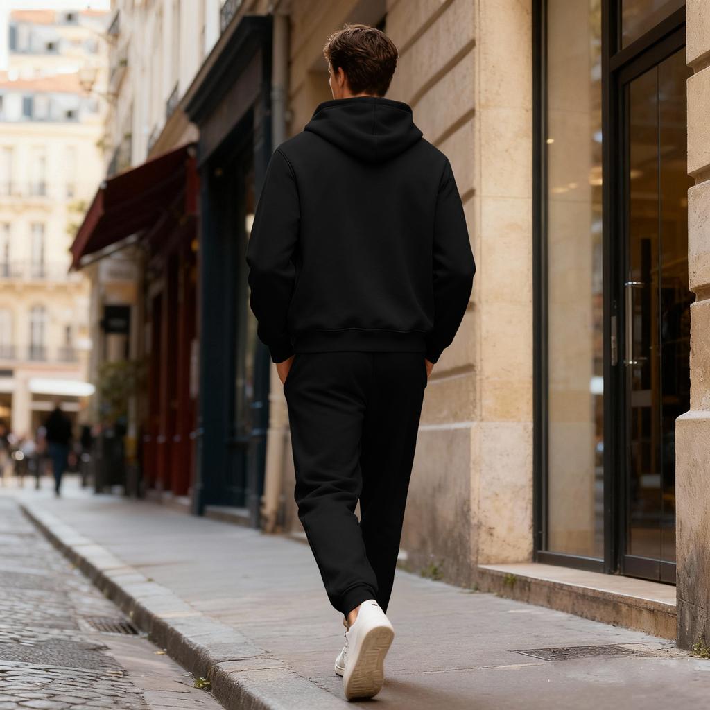 Men's Sweatshirt Suit Men's Solid Color Casual Sports Suit Sweatshirt Suit