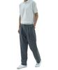 Neibieol Tropical Wool Double-Pleat Wide Pants - Charcoal