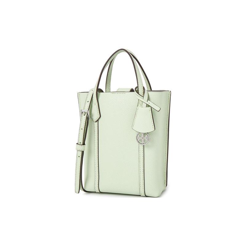 TORY BURCH Perry Magnetic Buckle Adjustable Detachable Shoulder Strap Embossed Leather Tote Bag Shopping Bag Shoulder Crossbody Handbag 142616-402
